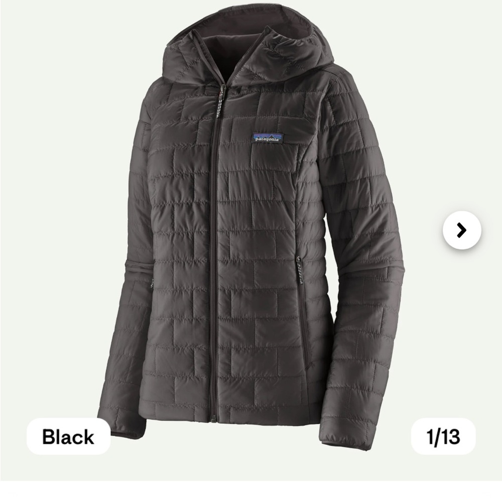 Patagonia Women's Black Hooded Nano Puff Jacket